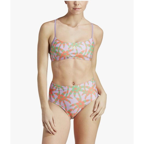 Adidas Farm Rio Women's Multicolor Two Piece Bikini Swimsuit Purple Size S NWT - Picture 1 of 16